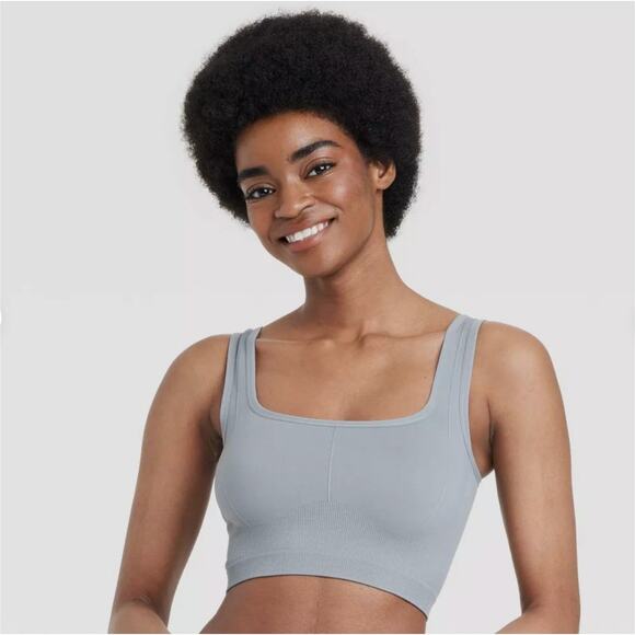 Colsie Brami Womens Small Gray Seamless Cami Athleisure Lounge Comfort Simple - Picture 1 of 8